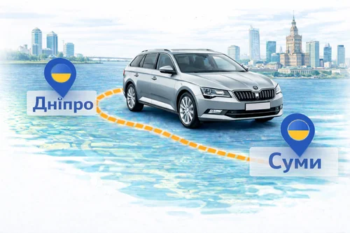Міжміське такси Дніпро - Суми