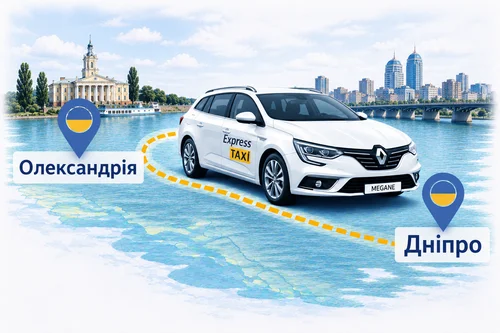 Міжміське таксі з Олександриї до Дніпра | Express Taxi