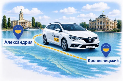Междугороднее такси Александрия – Кропивницкий от Express Taxi — комфортный трансфер без пересадок от 2200 грн Междугороднее такси Александрия – Кропивницкий от Express Taxi — комфортный трансфер без пересадок от 2200 грн