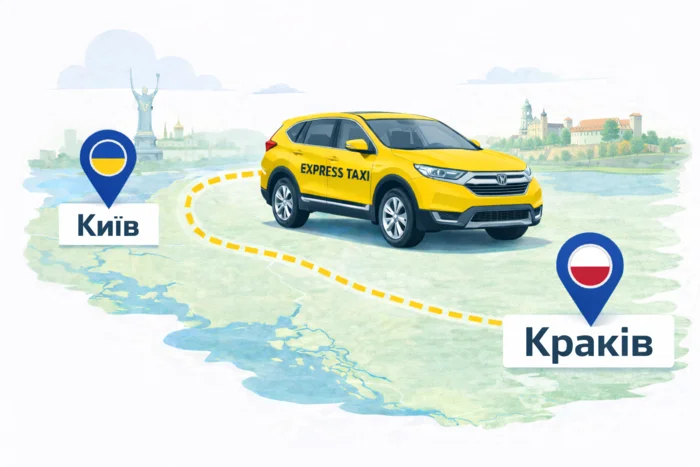 таксі Київ → Краків ᐈ ЗАБРОНЮВАТИ міжміський трансфер