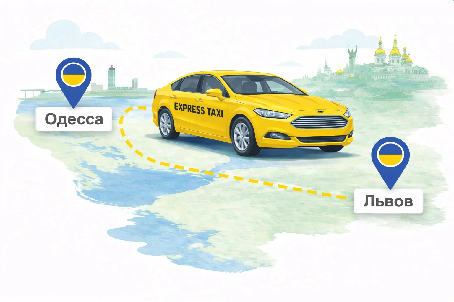 Такси Одесса — Львов | Междугородний трансфер без пересадок