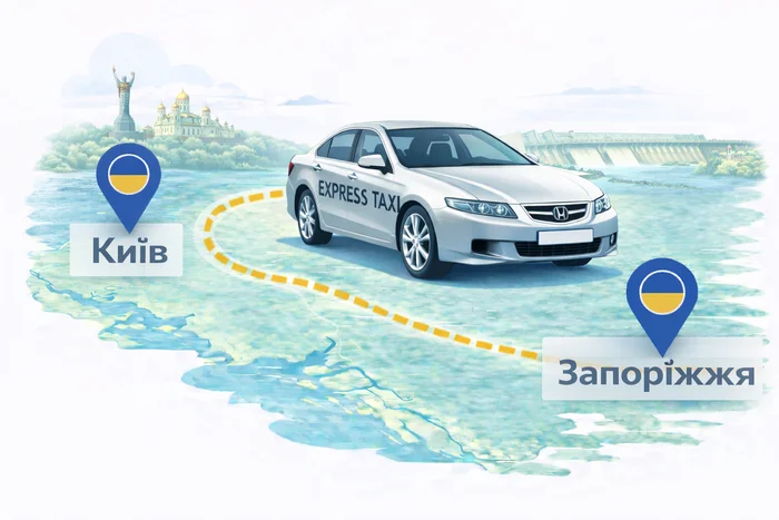 Таксі Київ – Запоріжжя ᐈ ЗАБРОНЮВАТИ міжміський трансфер