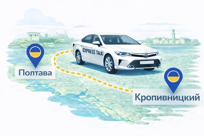 Такси Полтава → Кропивницкий ᐈ  ЗАКАЗАТЬ, дешевые цены