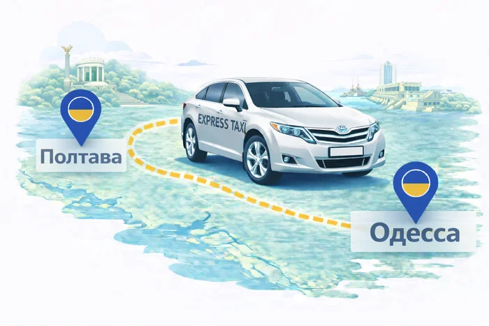 Междугороднее такси Полтава → Одесса — комфортный индивидуальный трансфер