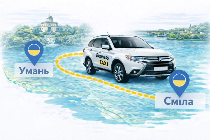 Умань → Сміла • Міжміське таксі по Україні, недорого