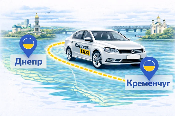 Такси Днепр - Кременчуг ᐈ  Быстрая подача авто, не дорого