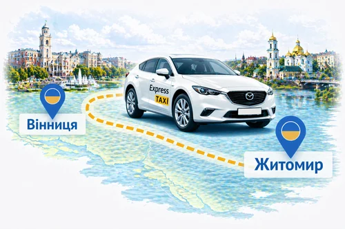 Міжміське таксі Вінниця Житомир — ціна 3.300 грн