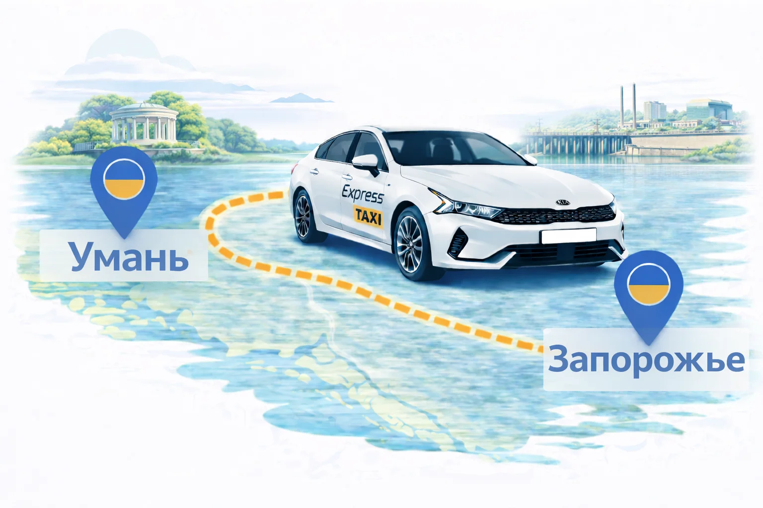 Междугороднее такси Умань – Запорожье | Express Taxi