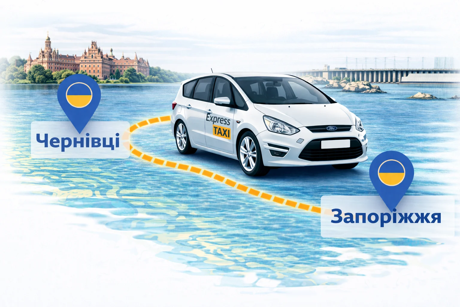 Міжміське таксі Чернівці – Запоріжжя | Express TAXI