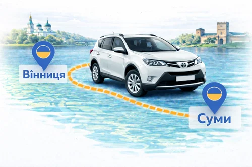 Міжміське таксі Вінниця – Суми ціна 16.300 грн