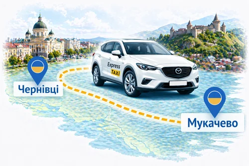 Міжміське таксі Чернівці – Мукачево від Express Taxi