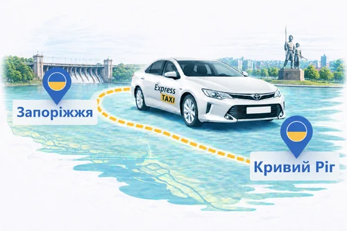 Таксі Запоріжжя — Кривий Ріг: зручний спосіб дістатися без пересадок