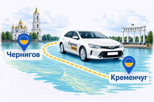 Междугороднее такси Чернигов – Кременчуг по выгодной цене 11.000 грн | Express Taxi