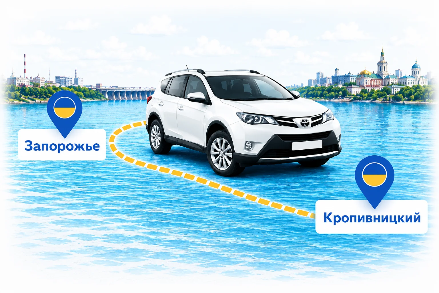 Такси Запорожье - Кропивницкий
