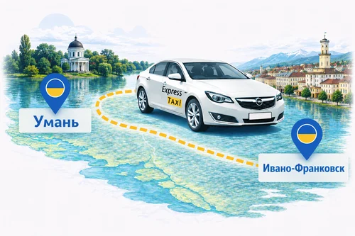 Междугороднее такси Умань – Ивано-Франковск цена 14.300 грн | Express Taxi