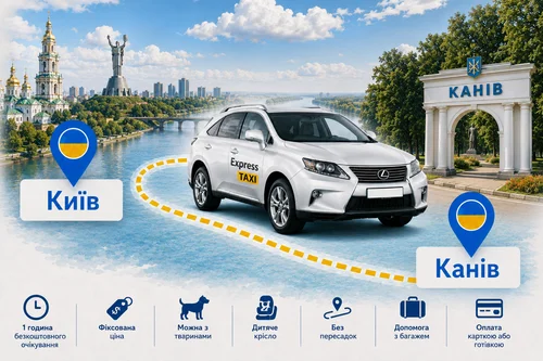 Міжміське таксі Київ – Канів | Ціна 3600 грн | Express Taxi