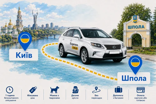 Міжміське таксі Київ – Шпола | Ціна 5400 грн | Express Taxi