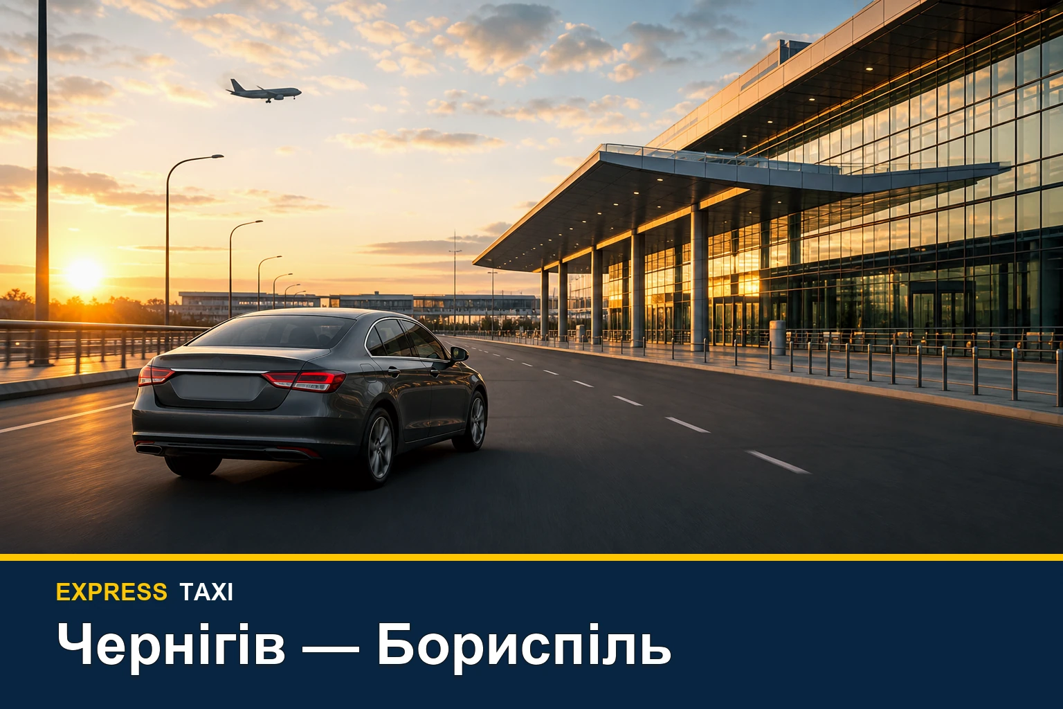 Таксі Чернігів — Бориспіль: адресний трансфер до аеропорту та міста