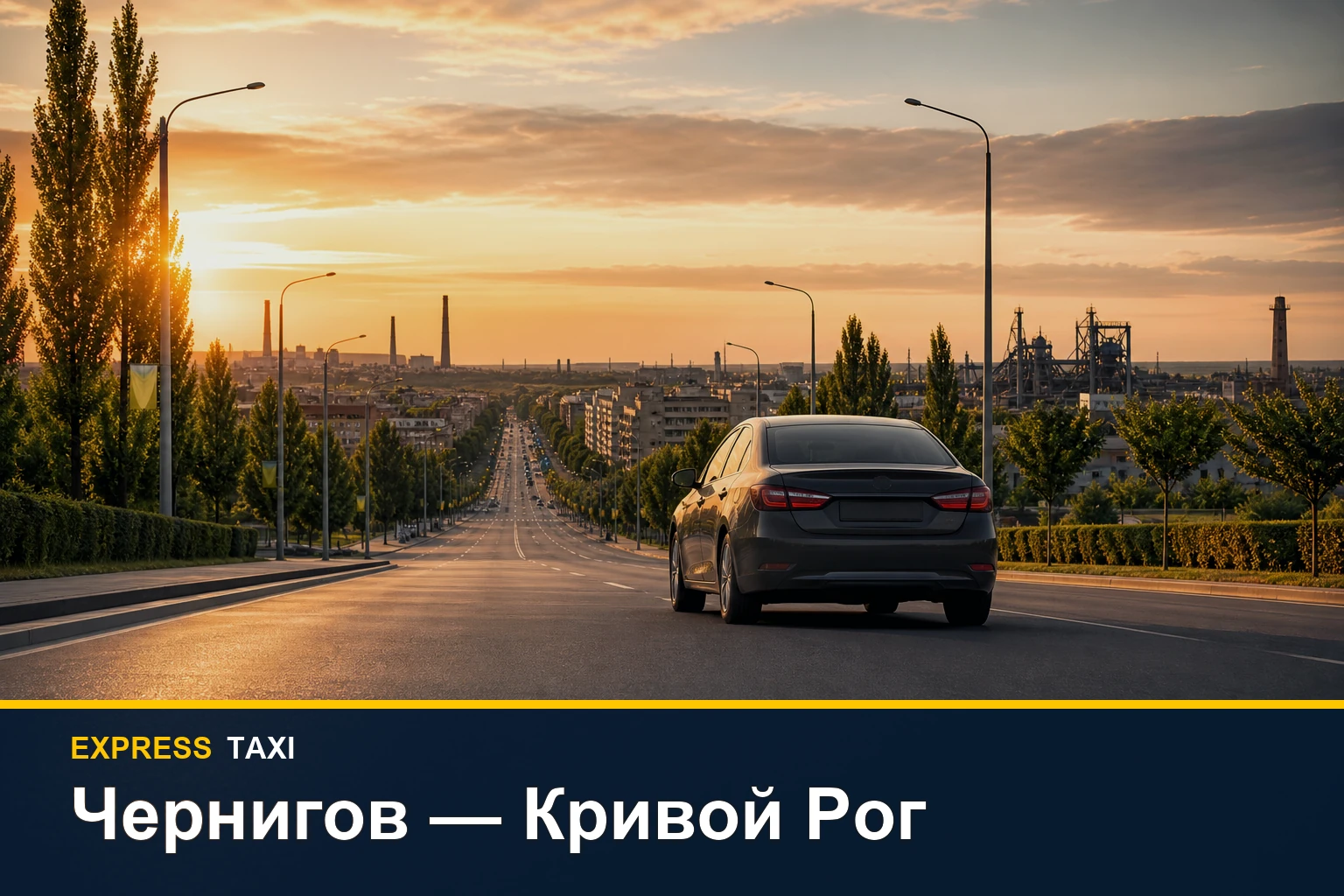 Дальнее такси Чернигов — Кривой Рог с поездкой от адреса до адреса