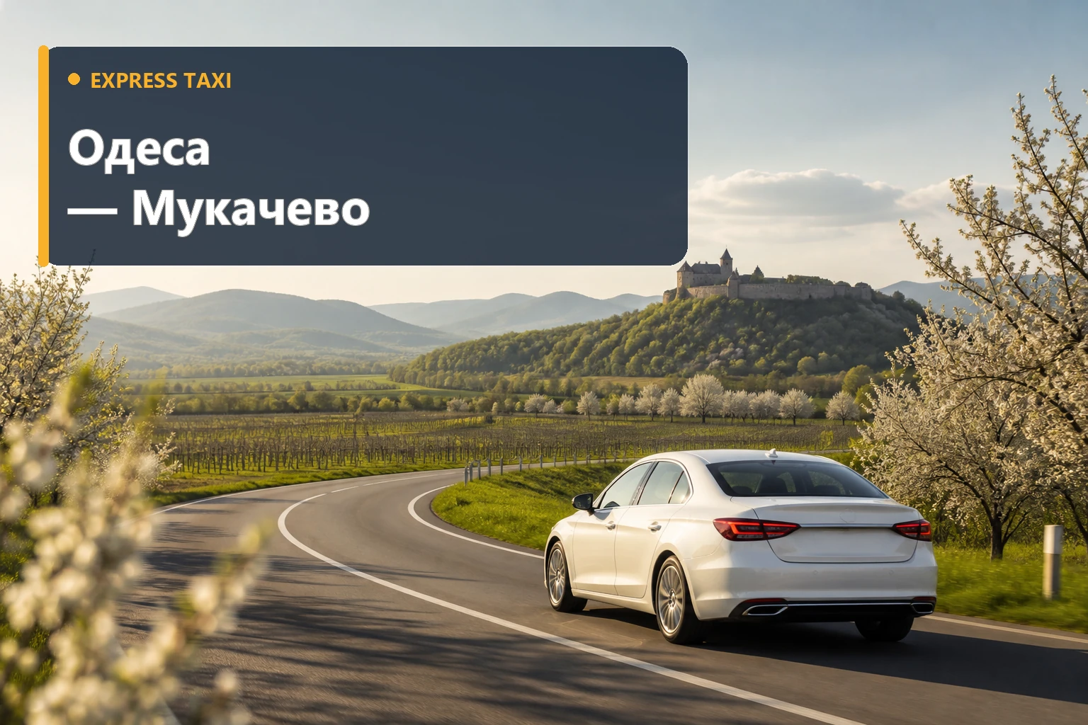 Таксі Одеса — Мукачево від 23 600 грн для подорожі Закарпаттям