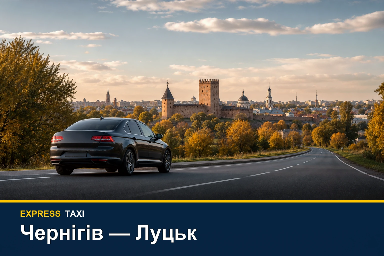 Таксі Чернігів — Луцьк: прямий трансфер на Волинь від дверей до дверей