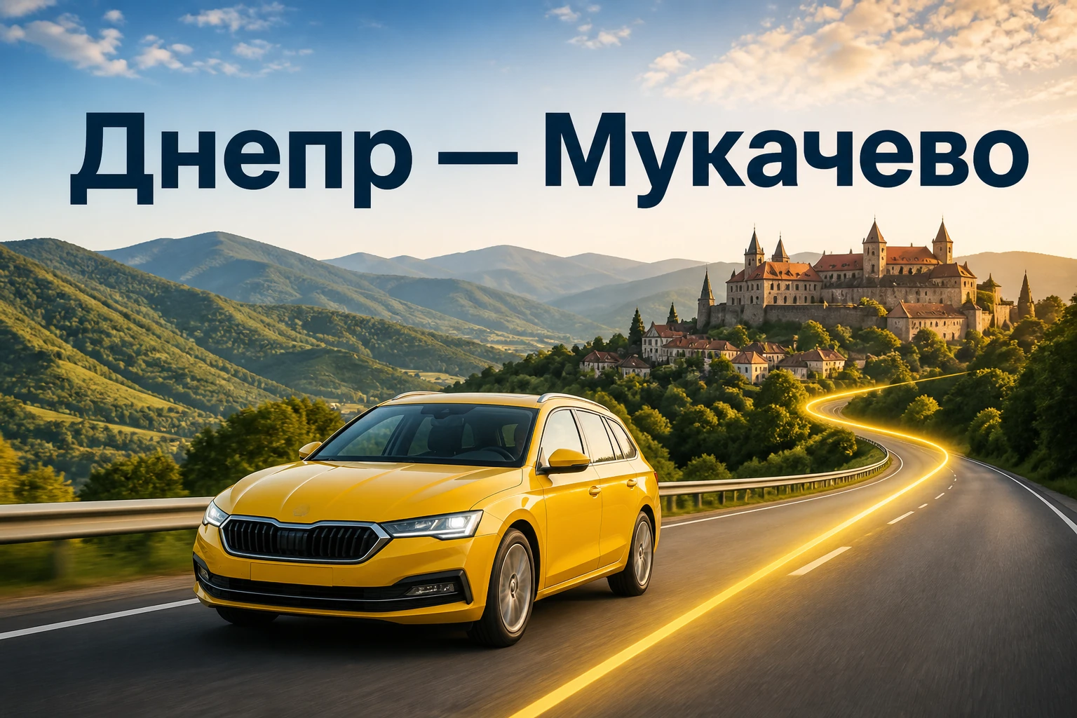 Такси Днепр — Мукачево: индивидуальный трансфер в Закарпатье
