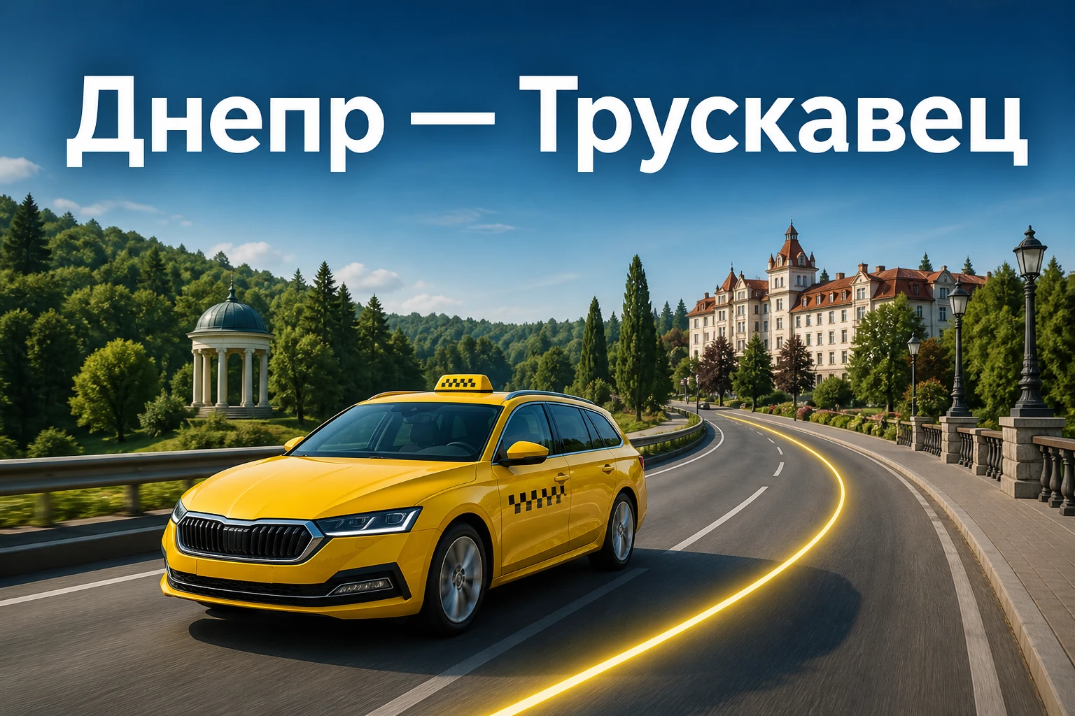 Такси Днепр — Трускавец с доставкой к санаторию или отелю
