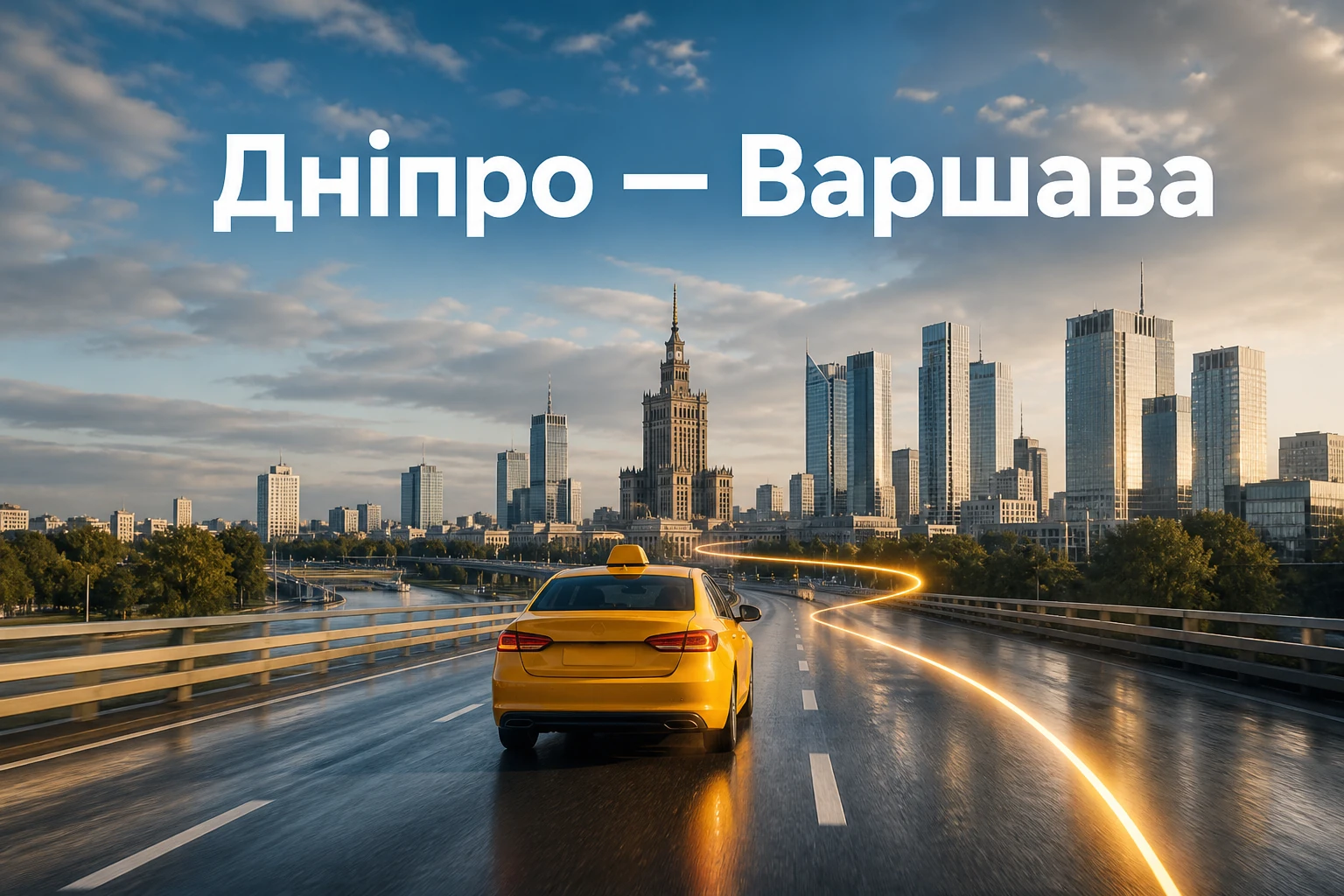 Міжнародний трансфер Дніпро — Варшава на окремому авто
