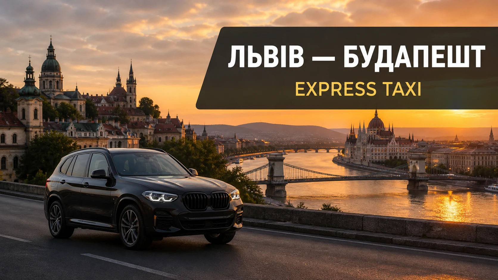 Таксі Львів — Будапешт до адреси чи аеропорту
