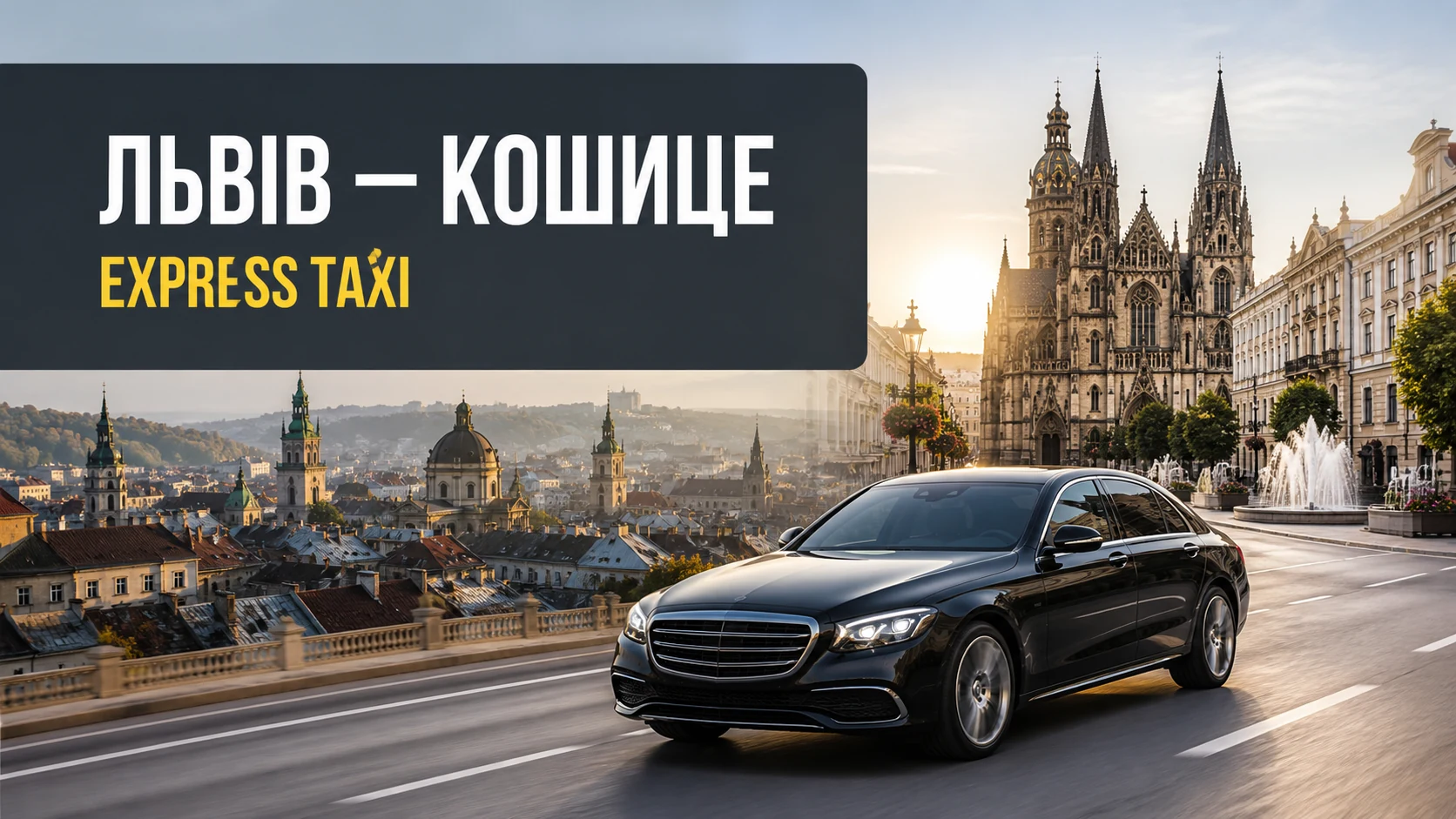 Трансфер зі Львова до Кошиць на окремому автомобілі Трансфер зі Львова до Кошиць на окремому автомобілі