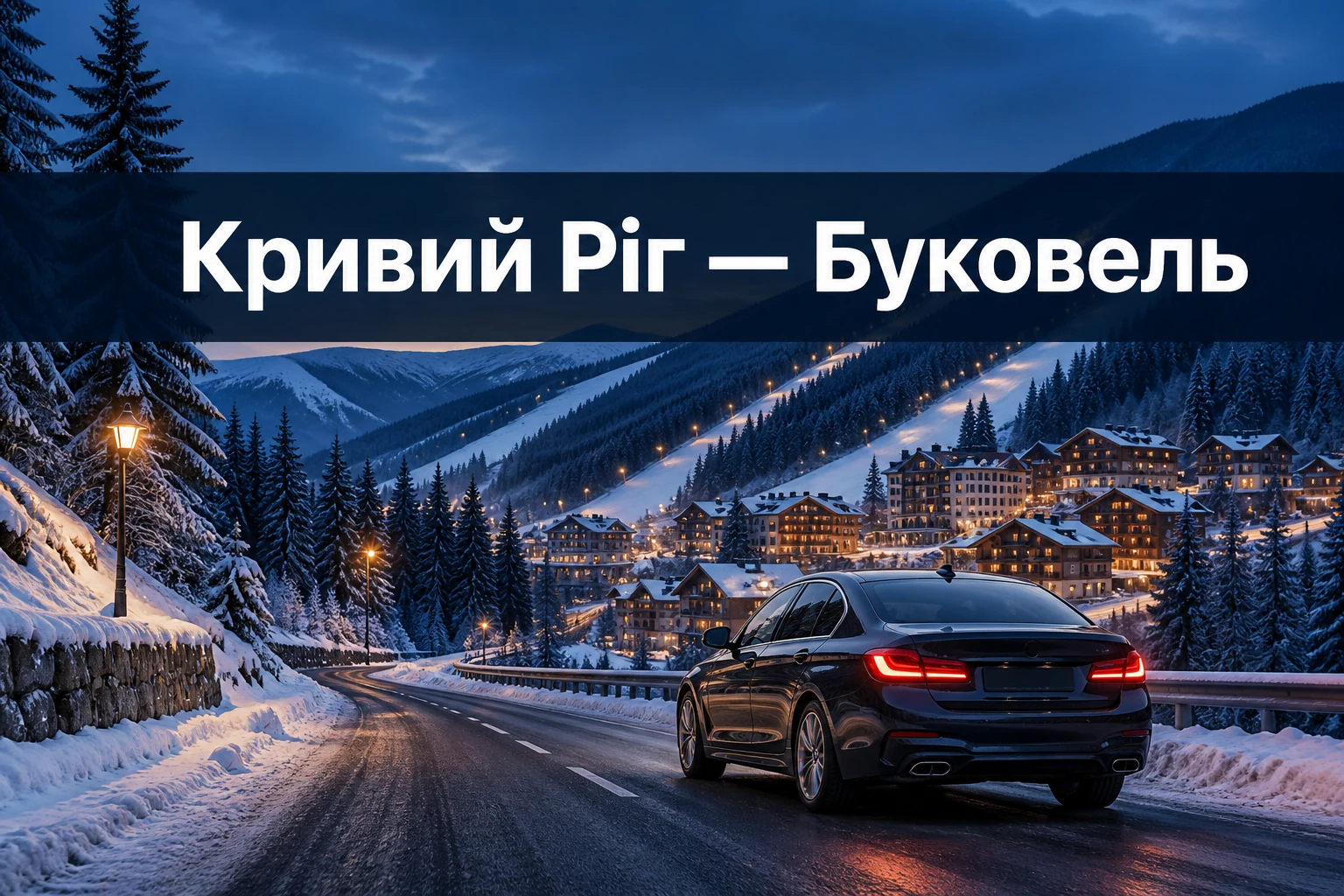 Таксі Кривий Ріг — Буковель із місцем для валіз і спорядження