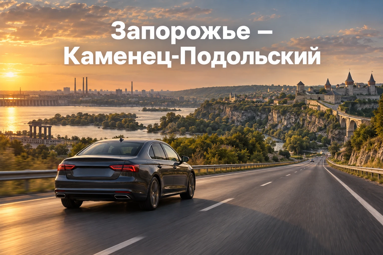 Такси Запорожье — Каменец-Подольский: трансфер к гостинице или адресу
